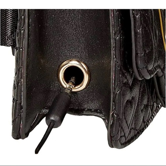 Rare! Betsey Johnson Pocket Dial Phone Belt Bag - Black - - Picture 4 of 10